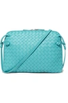 Bottega Veneta Nodini Small Intrecciato Leather Shoulder Bag In Turquoise