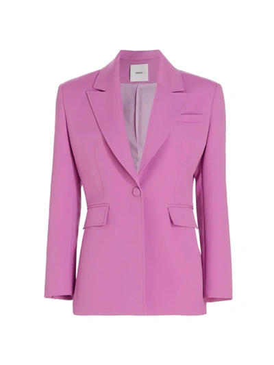 Aknvas Taylor Single-breasted Crepe Blazer In Pink