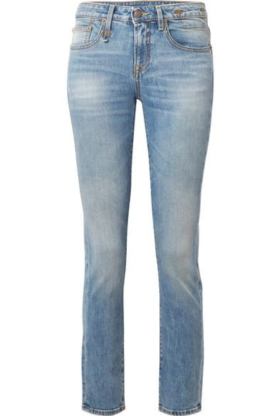 R13 Alison Low-rise Skinny Jeans In Mid Denim