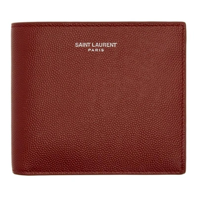 Saint Laurent Classic East/west Wallet - Red In 6219 Red