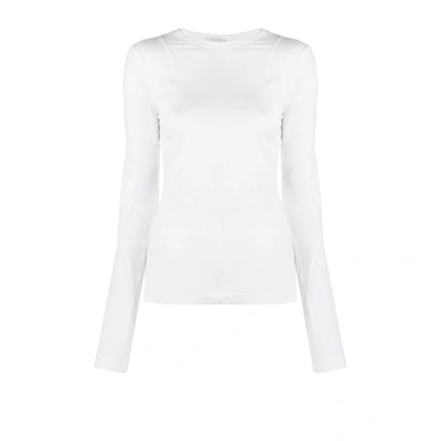 Givenchy Cut-out Long-sleeve Stretch-jersey Top In White