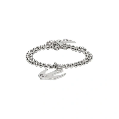 Mcq By Alexander Mcqueen Mcq Alexander Mcqueen Silver Swallow Bracelet In 8106 Shiny