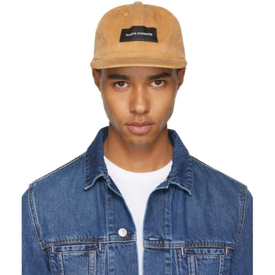 Bianca Chandon Tan Corduroy Logo Cap
