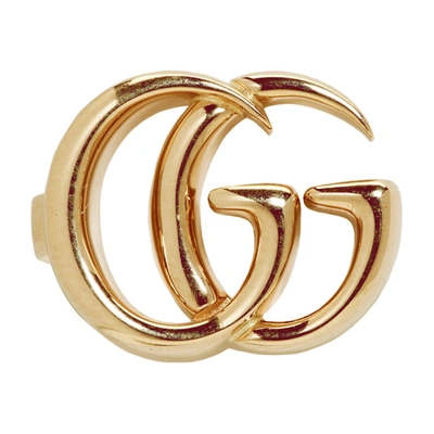 Gucci 18kt Yellow Gold Gg Mono Ear Cuff In 8000 Gold