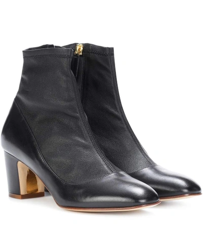 Rupert Sanderson Fernie Leather Ankle Boots In Black