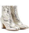 Rupert Sanderson Fernie Leather Ankle Boots In Gold