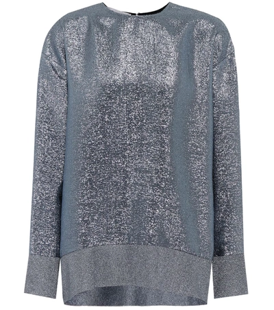 Stella Mccartney Silk-blend Sweater In Silver