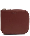 Acne Studios Kei S Small Zip Around Wallet In Red