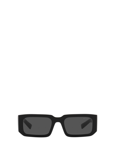 Prada Symbole Rectangular-frame Sunglasses In Black