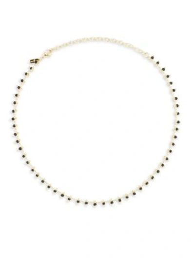 Elizabeth And James Reina Bead Choker In Yellow Gold