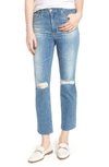 Ag The Isabelle High Waist Crop Straight Leg Jeans In 13 Years Saltwater