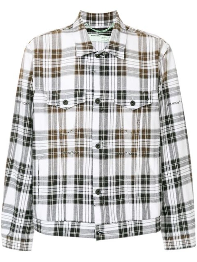 Off-white Check-print Two-pocket Jacket In Black