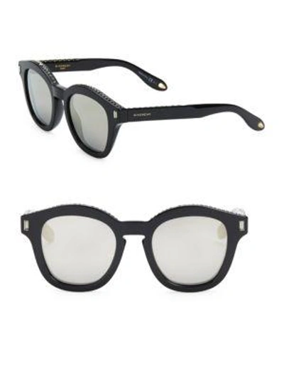 Givenchy 52mm Stud Square Sunglasses In Black