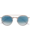 Ray Ban Round Frame Sunglasses In Metallic