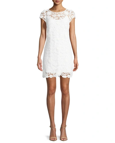 Milly Chloe 3d Lace Dress In White
