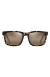 Maui Jim Stone Shack 55mm Polarizedplus2® Square Sunglasses In Matte Tortoise