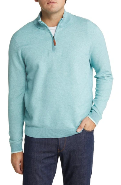 Tommy Bahama Coolside Islandzone® Half Zip Pullover Sweater In Azul Mar