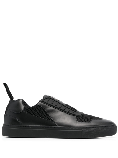 Ferrari Leather Low Top Sneakers In Black