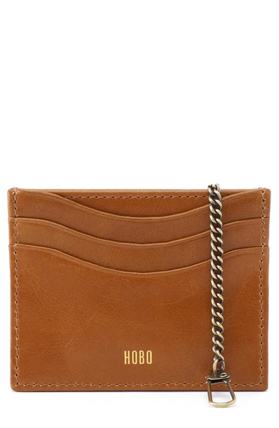 Hobo Max Leather Chain Clip Card Case In Truffle