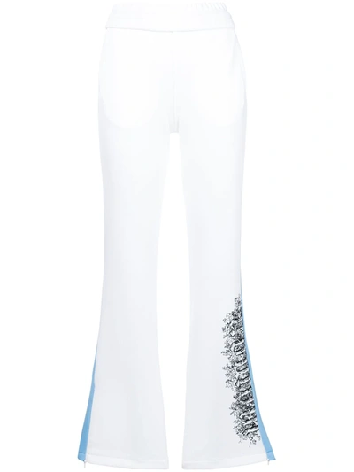 Off-white Wide-leg Racer Track Pants In White