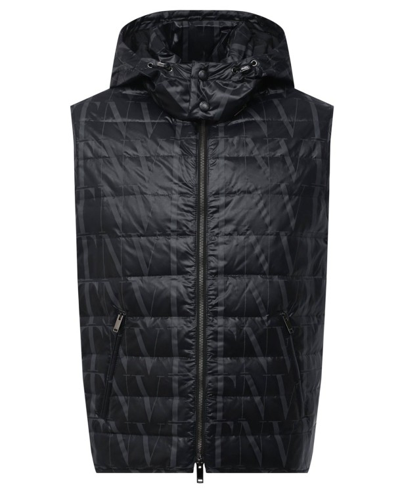 Valentino Padded Vest Jacket In Black