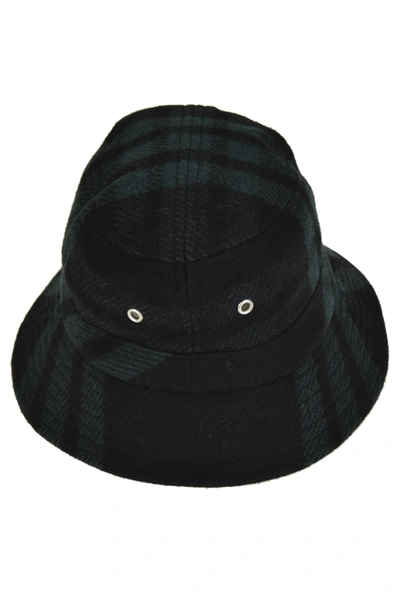 Bellerose Checked Print Hat In Dark Green