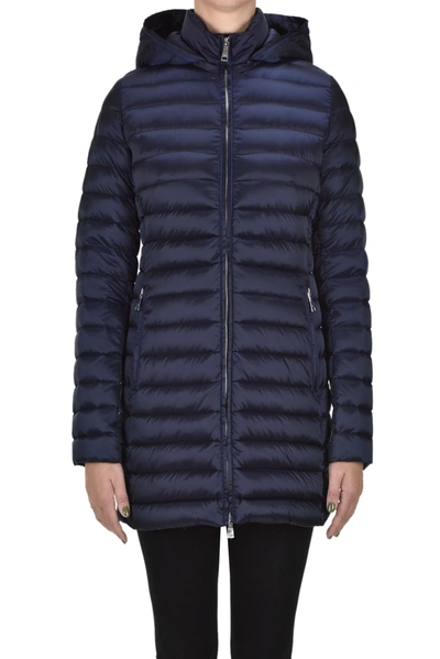 Add Quilted Lightweight Down Jacket In Navy Blue