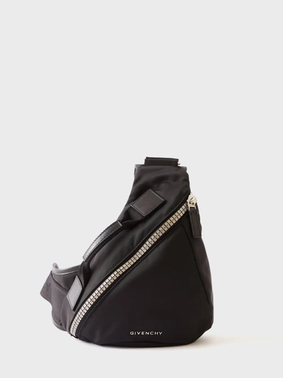 Givenchy G Zip Leather-trim Nylon Cross-body Bag In Nero