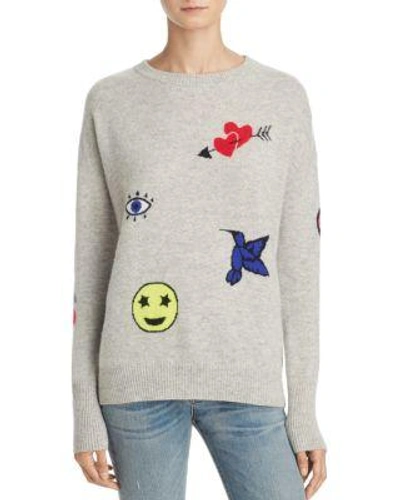 Aqua Cashmere Patch Emoji Intarsia Sweater - 100% Exclusive In Combo