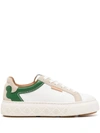 Tory Burch Ladybug Low-top Sneakers In White/cream/green Ray