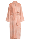 Eberjey Chalet Recycled Plush Robe In Pink