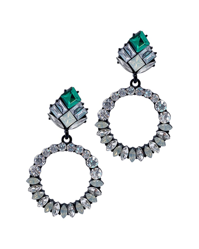 Adornia Cz Flower Ring Drop Earrings In Multi