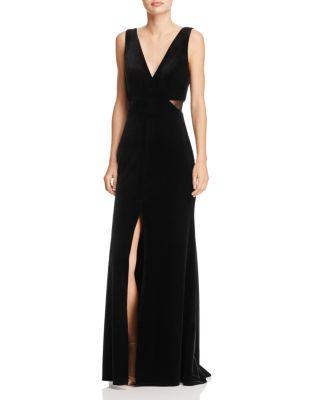 aqua velvet gown
