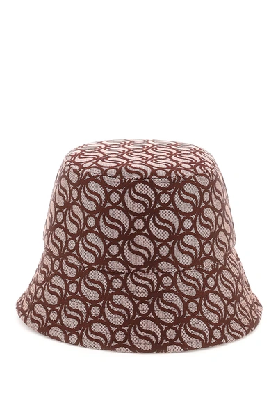 Stella Mccartney S-wave Jacquard Fabric Bucket Hat In Red