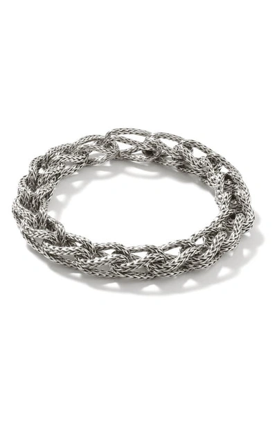 John Hardy Silver Chain Classic Asli Braided Link Bracelet In Silver-tone
