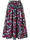 Marni Calla Floral-print Ankle-length Cotton Poplin Skirt In Pink