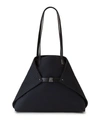 Akris Ai Medium Techno Fabric Shoulder Bag In Black