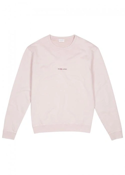 Saint Laurent Pale Pink Distressed Sweatshirt
