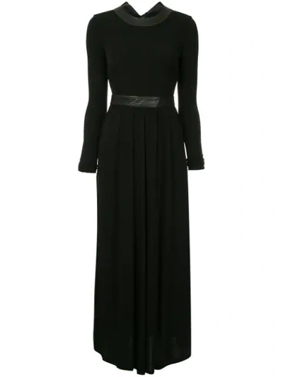 Rosetta Getty Crepe Jersey Fitted Tie Back Dress In Black