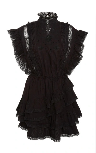 Ulla Johnson Holly Cotton Minidress In Black