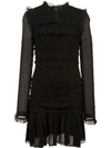Ulla Johnson Gia Ruffle Dress In Black