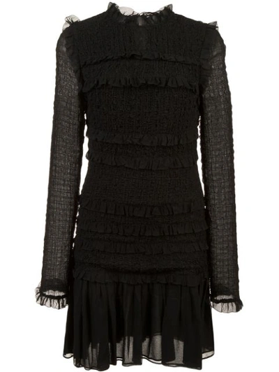 Ulla Johnson Gia Ruffle Dress In Black