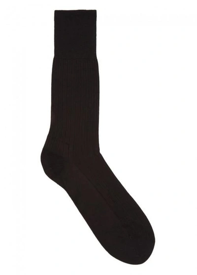 Falke Black Cashmere Blend Socks