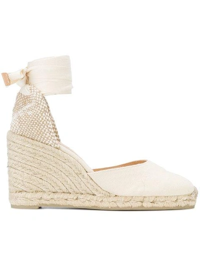 Castaã±er Carina Wedge Espadrilles In White