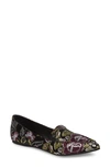Steve Madden Feather Loafer Flat In Floral Multi