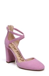 Sam Edelman Simmons Suede Ankle-strap Sandals In Fiji Pink