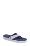 Acorn 'summerweight' Slipper In Blue Stripe Fabric
