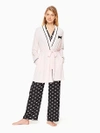 Kate Spade Jersey Blend Bow Robe In Rose