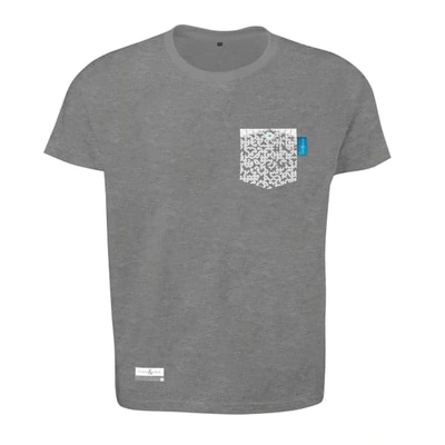 Anchor & Crew Athletic Grey Digit Print Organic Cotton T-shirt Mens