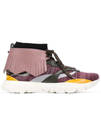 Valentino Garavani Heroes Tribe Sneakers Multicolor In Pink